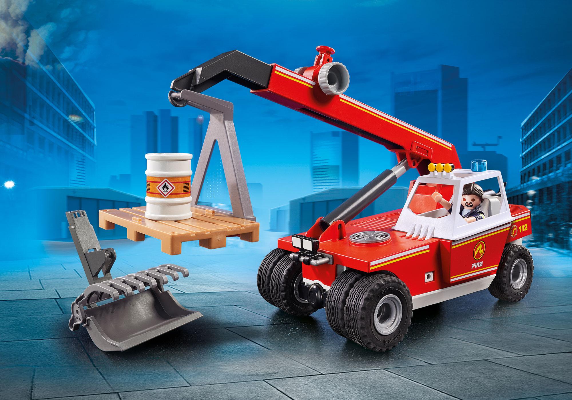 playmobil fire crane