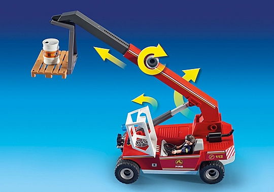 Playmobil fire best sale crane
