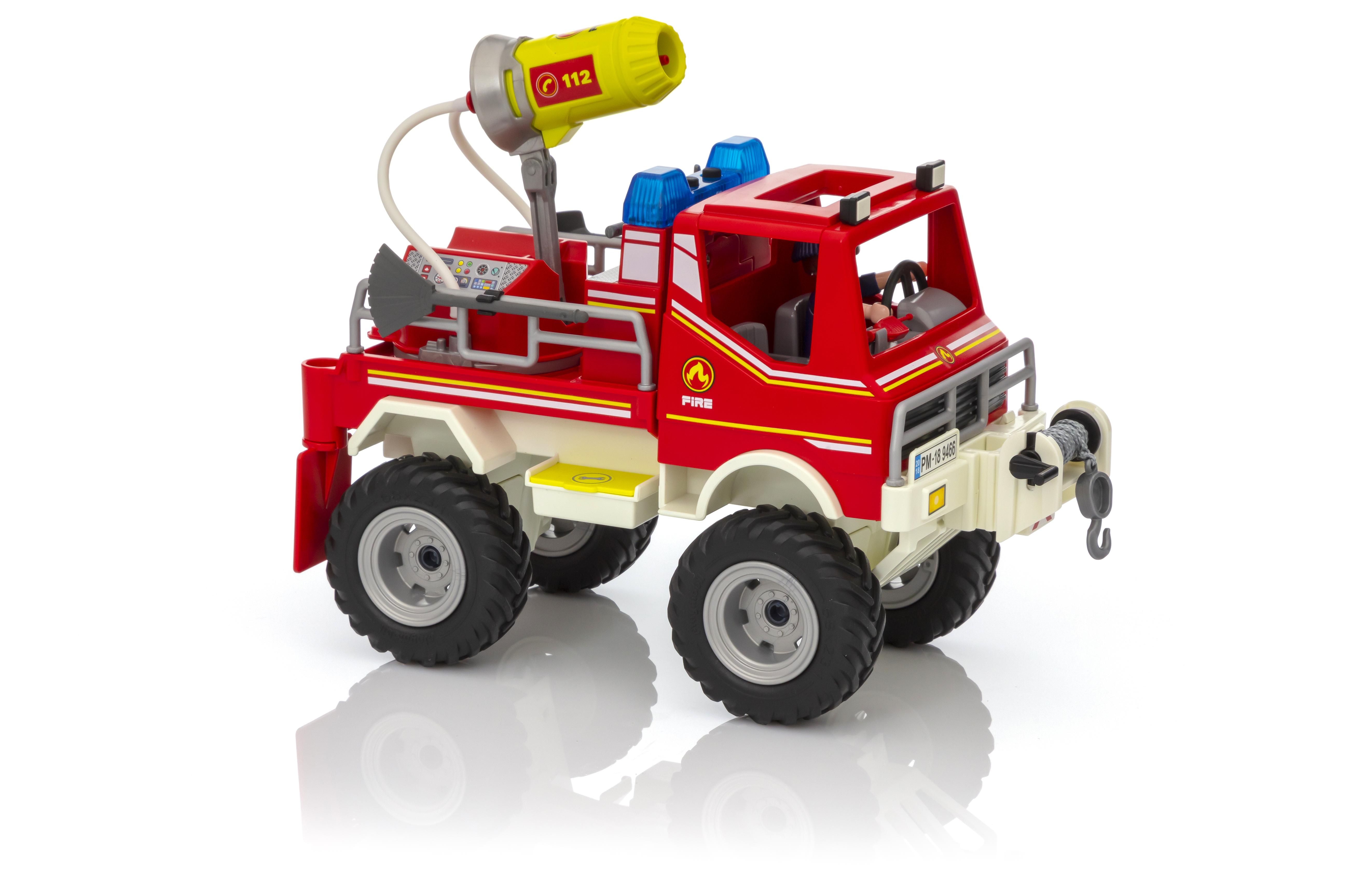 4x4 de pompier avec lance-eau - 9466 | PLAYMOBIL?�