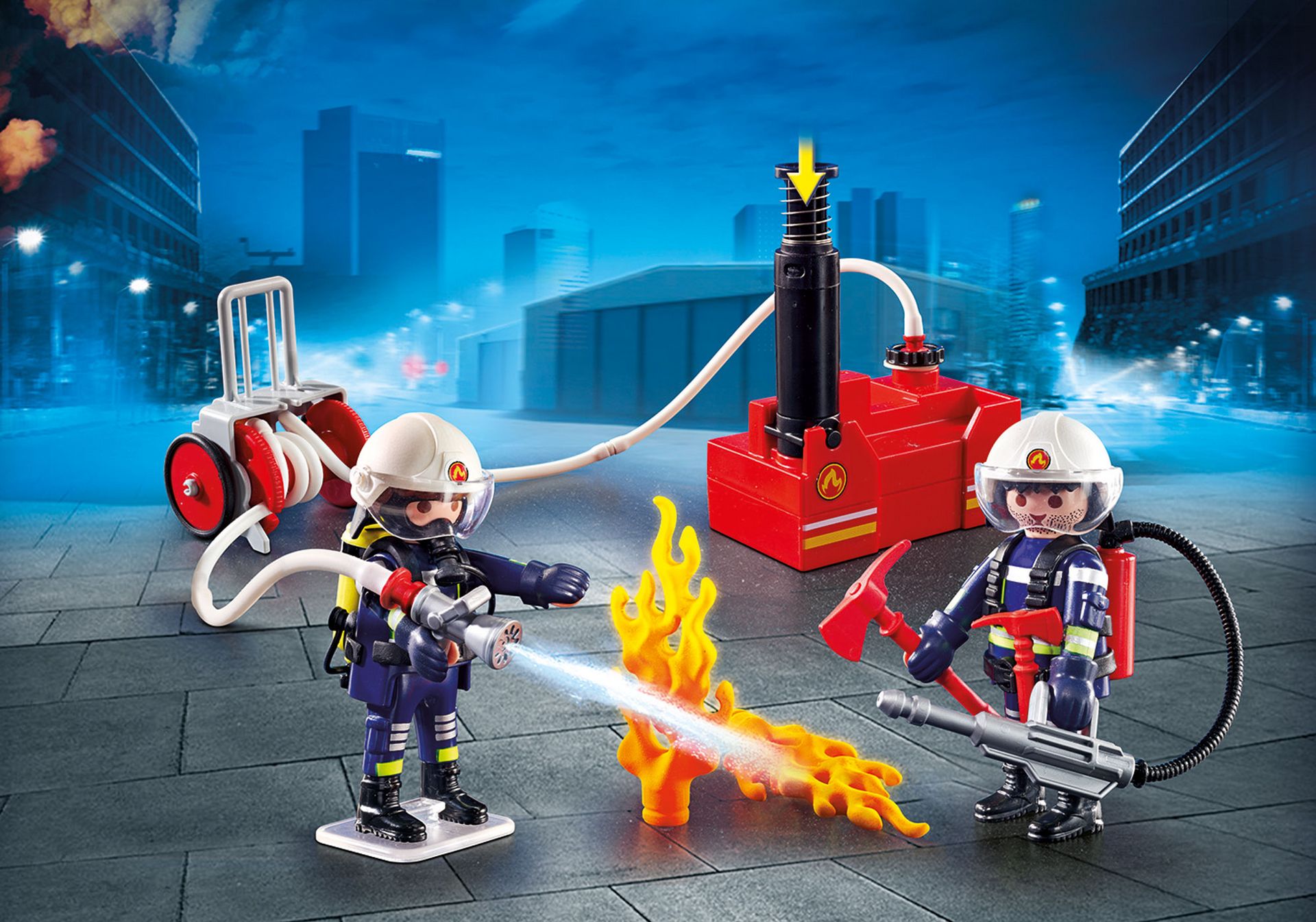Details about   Playmobil Firefighter Female Rescue Figure with Torch for Fire Station Engine 