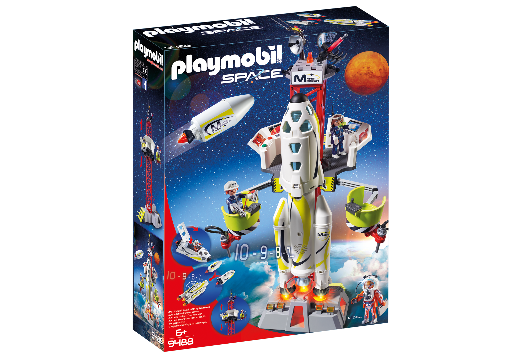 playmobil 9488 space mission rocket with launch site with lights and sound