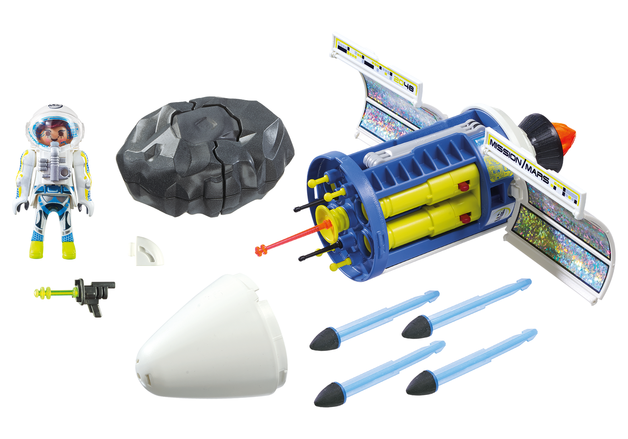 playmobil satellite meteoroid laser