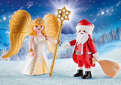 9498 Santa and Christmas Angel