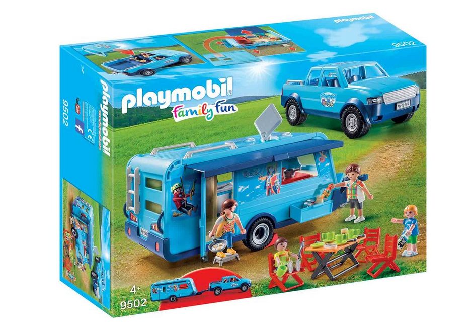 Playmobil 9502 Family Fun Wohnwagen mit Jeep City Camping neu New OVP 