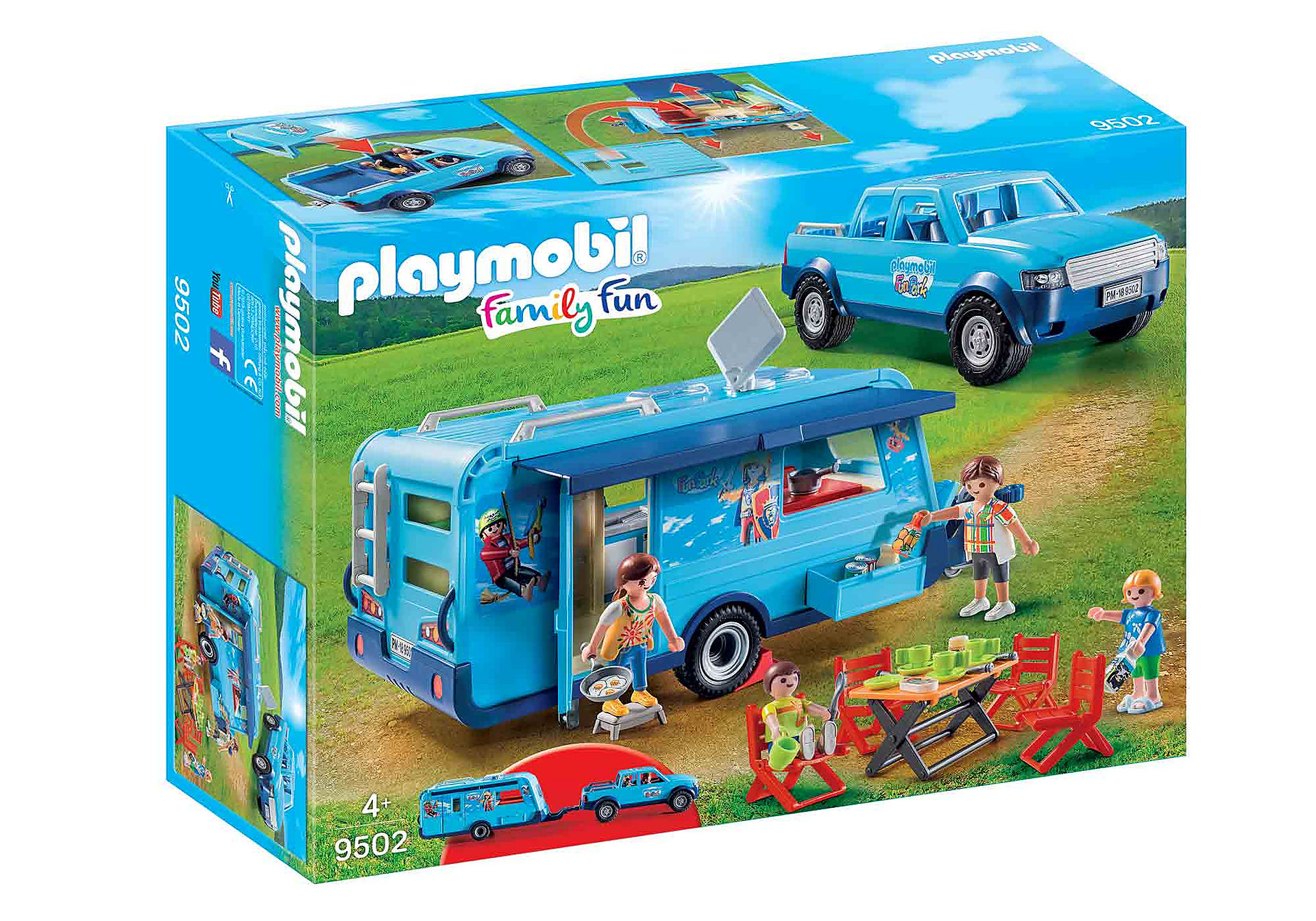 9502 PLAYMOBIL FunPark Pickup with Camper zoom image2