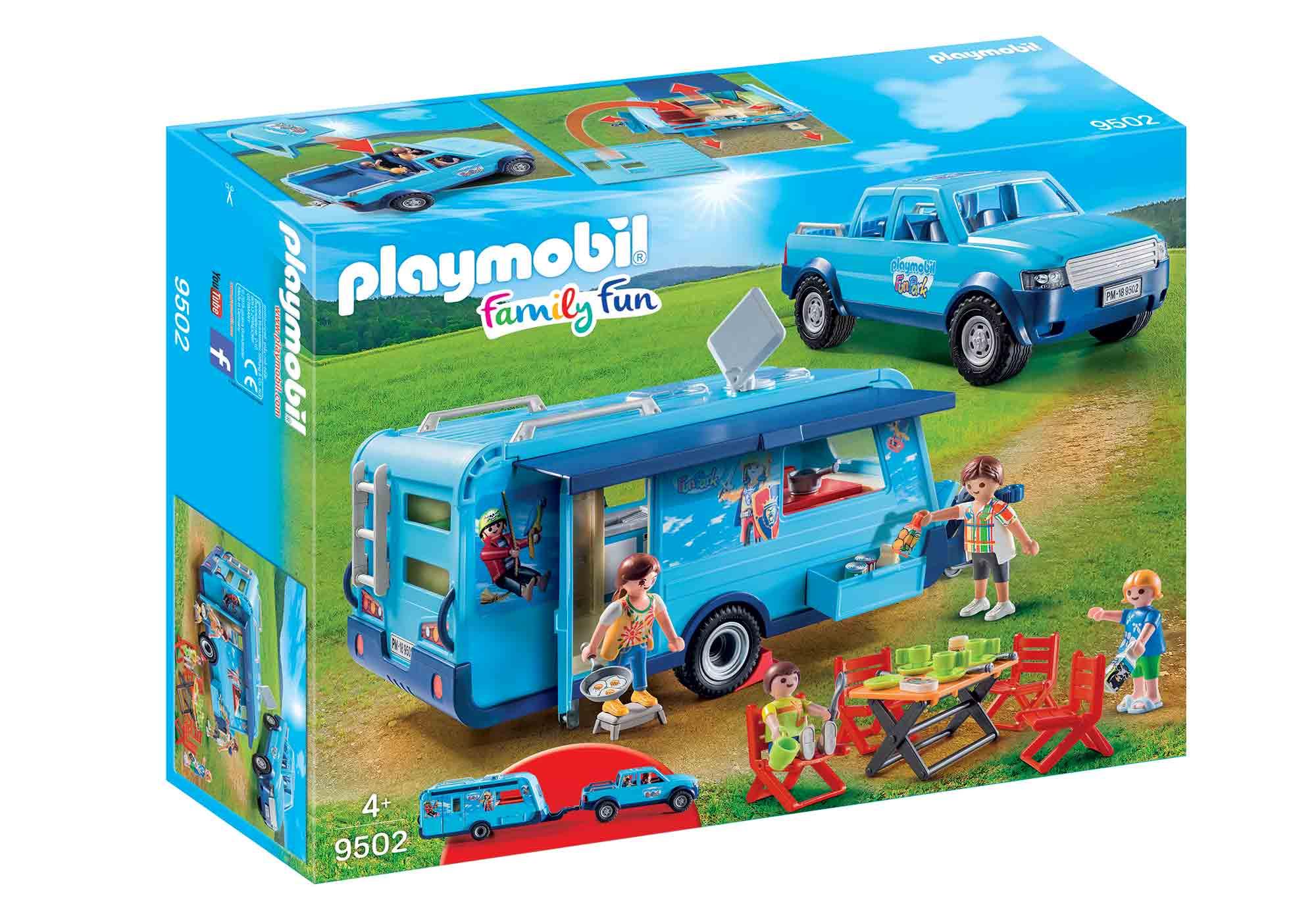 playmobil caravan and car