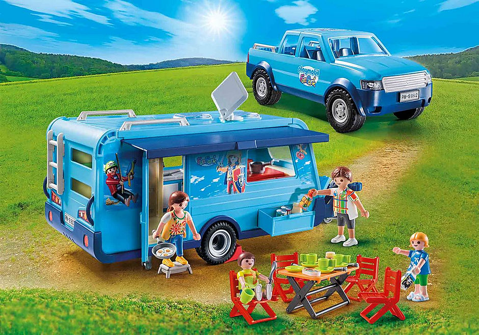 9502 PLAYMOBIL-FunPark Pickup con roulotte detail image 1