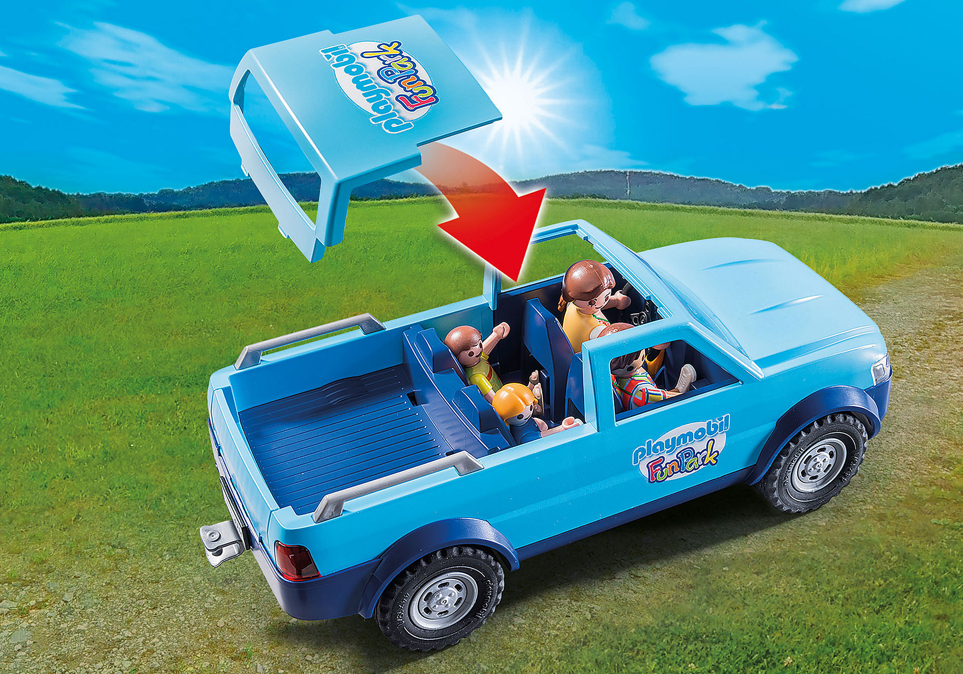 9502 PLAYMOBIL-FunPark Pickup con roulotte zoom image4