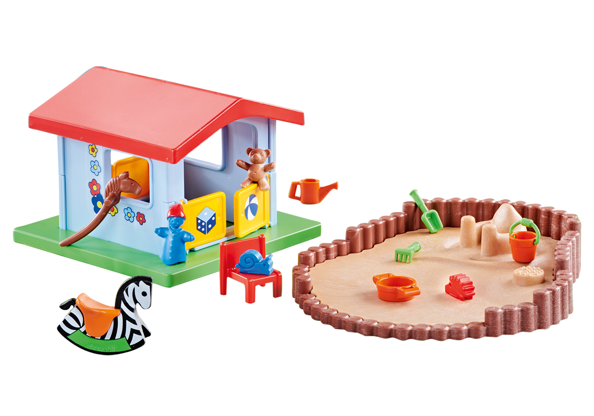 9814 Cabane de jeu et bac &agrave; sable