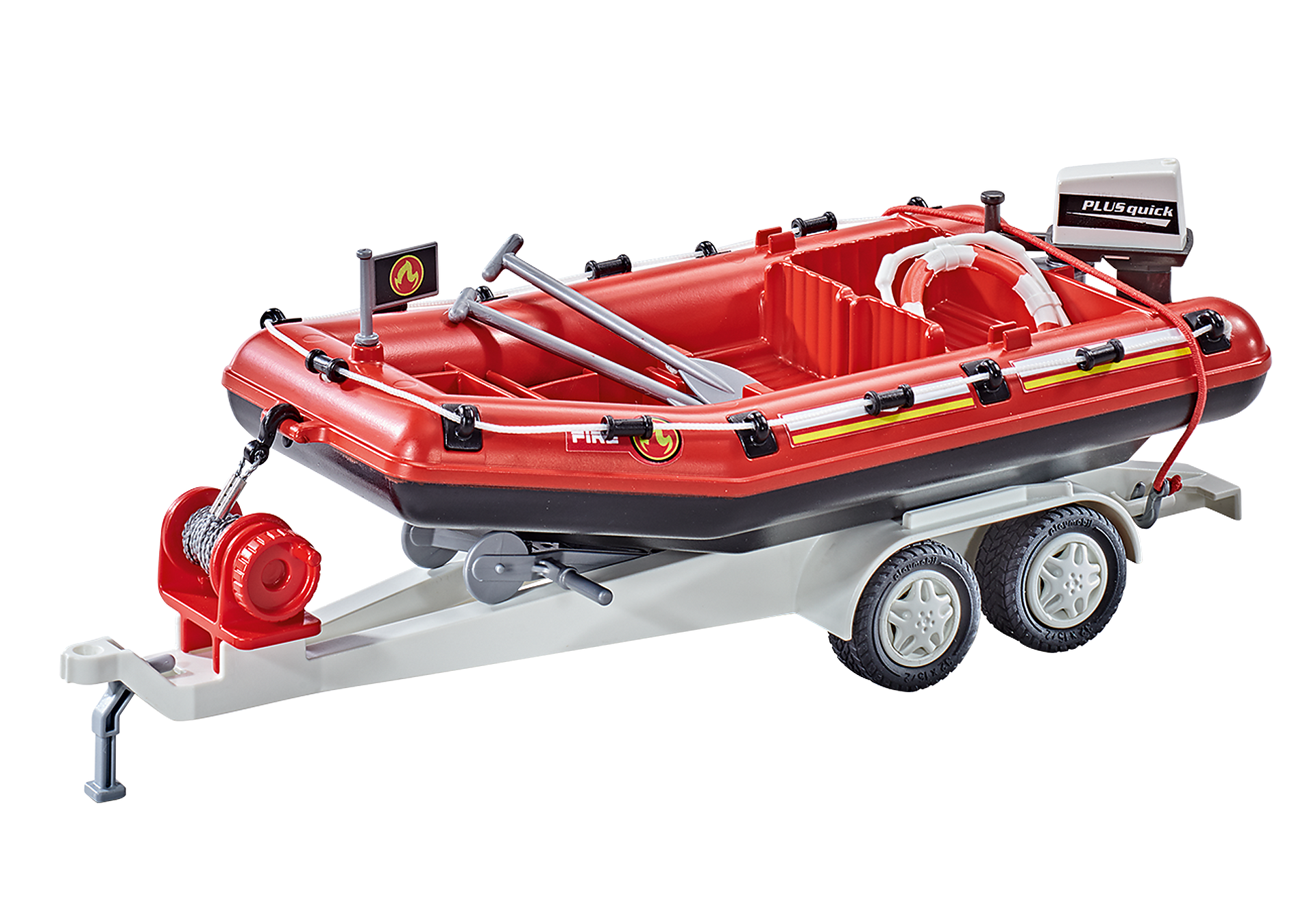 9845 Brandweerboot met aanhangwagen zoom image1