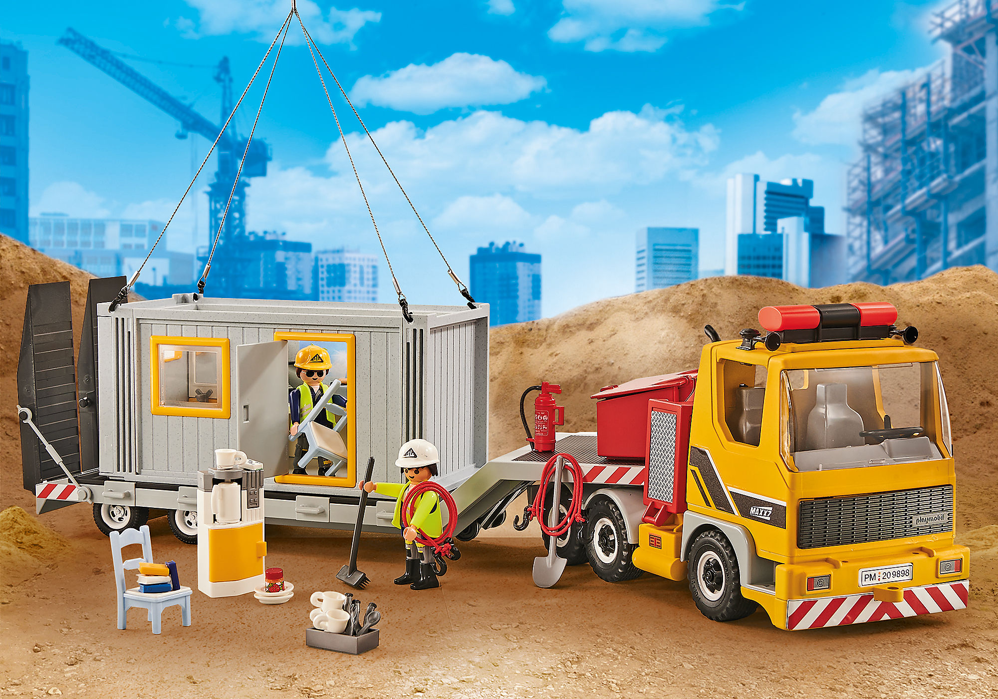 Flatbed with Container - 9898 | PLAYMOBIL®