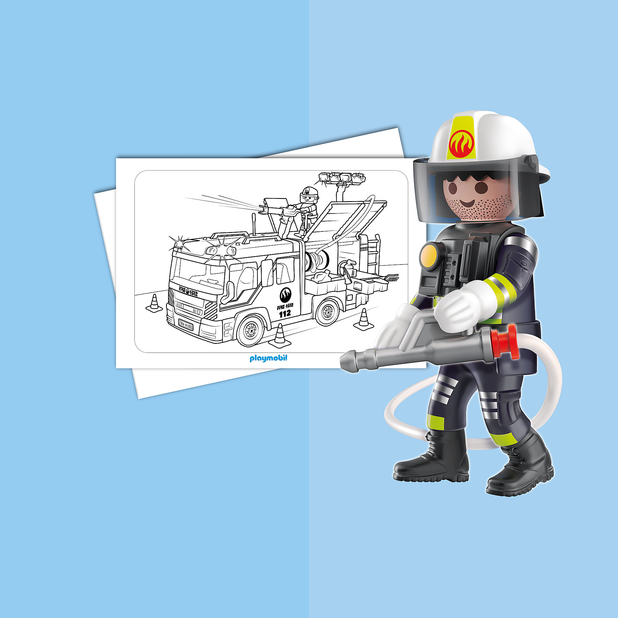 Coloriage Playmobil Les Pompiers Coloriage Playmobil Les Pompiers