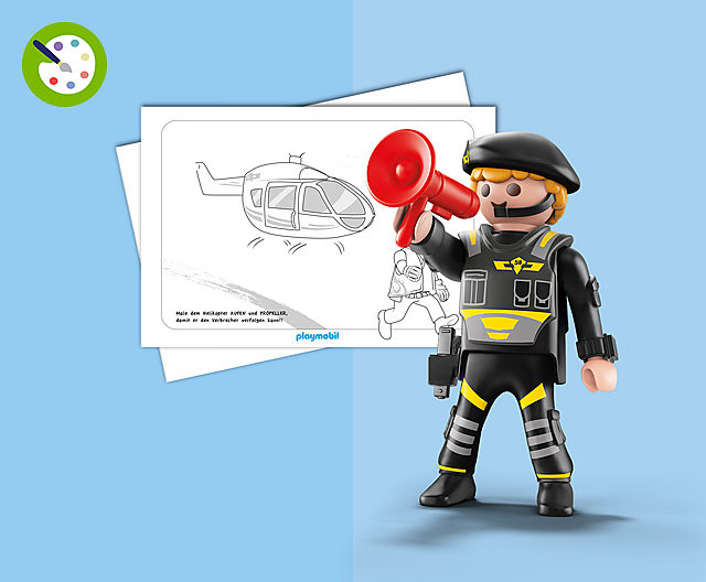 playmobil polizei ausmalbilder zum ausdrucken  kinder