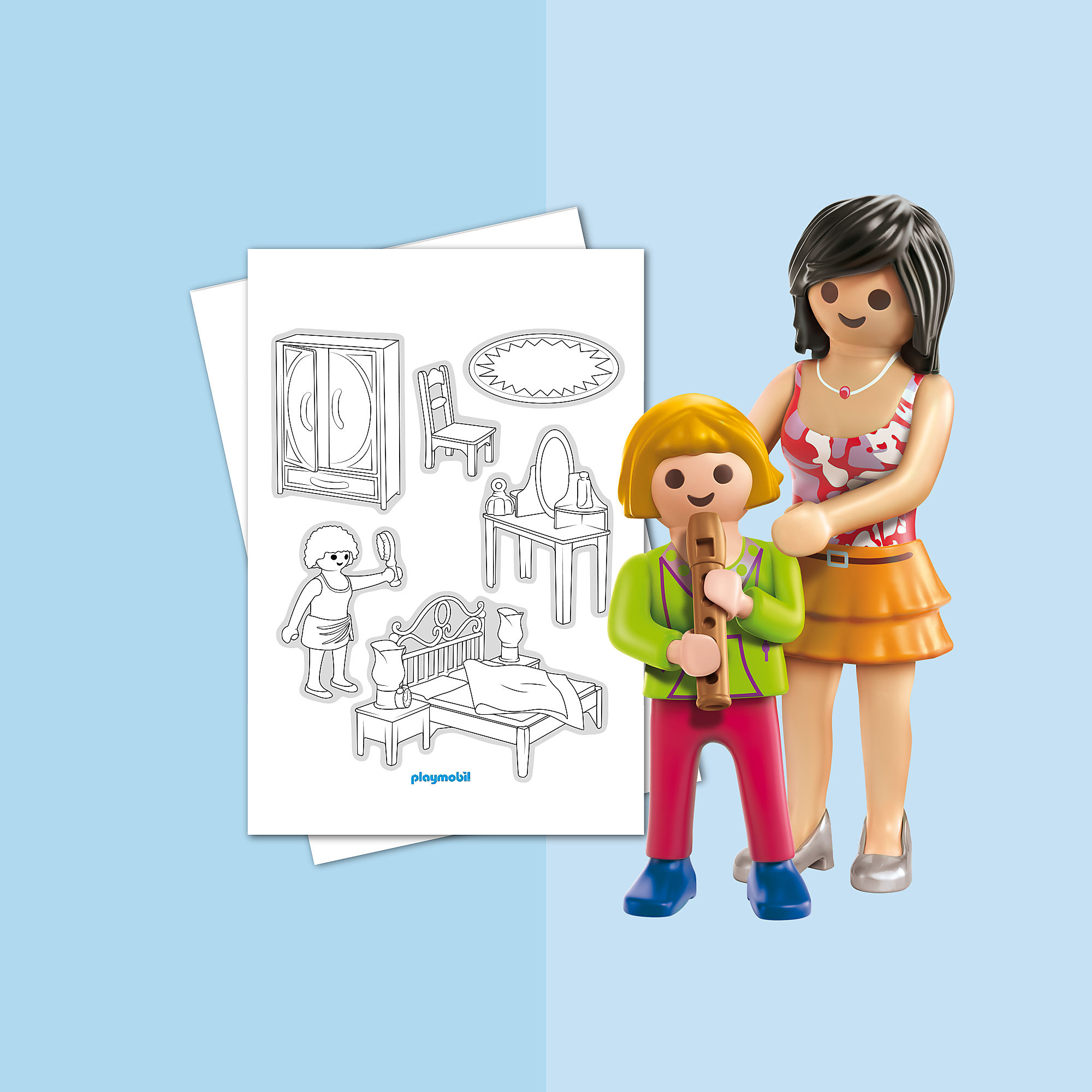 Coloring Sheet - Deluxe Dollhouse