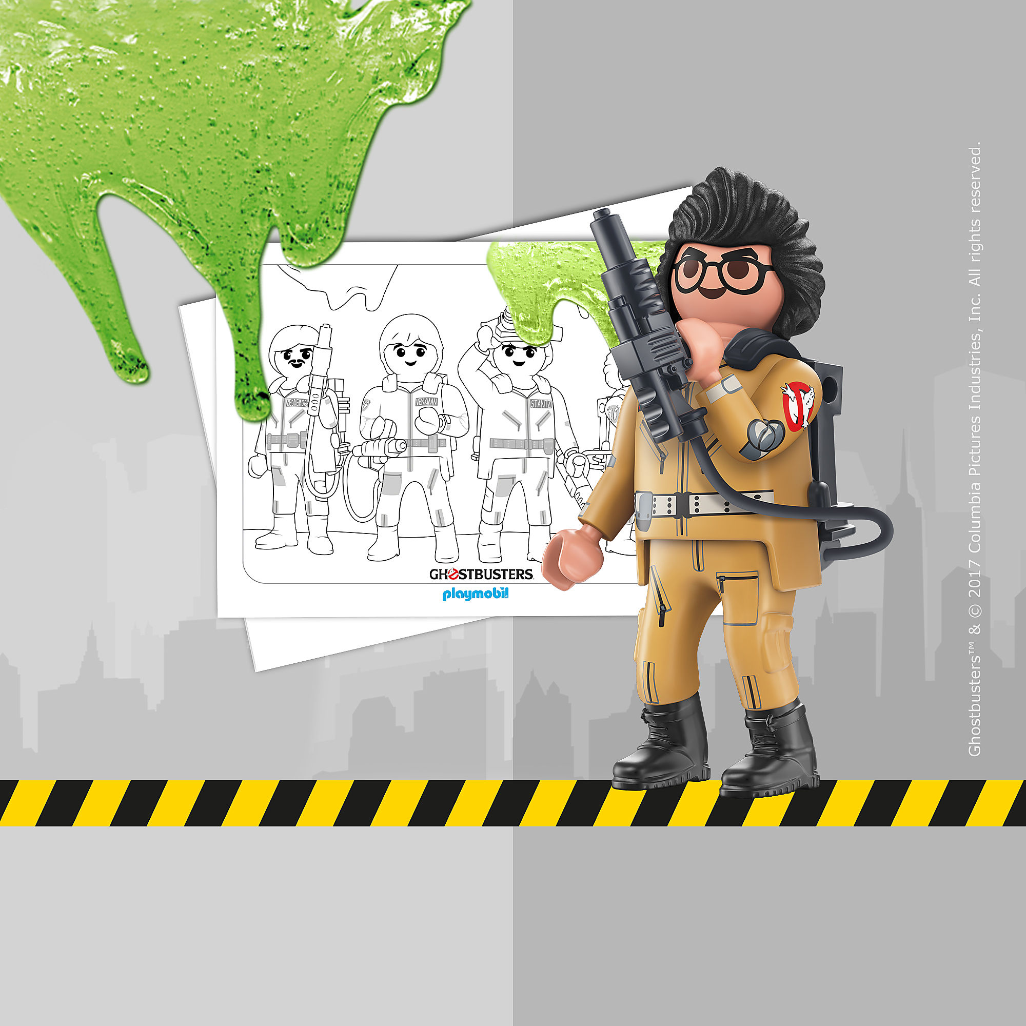 coloring sheet  playmobil ghostbusters
