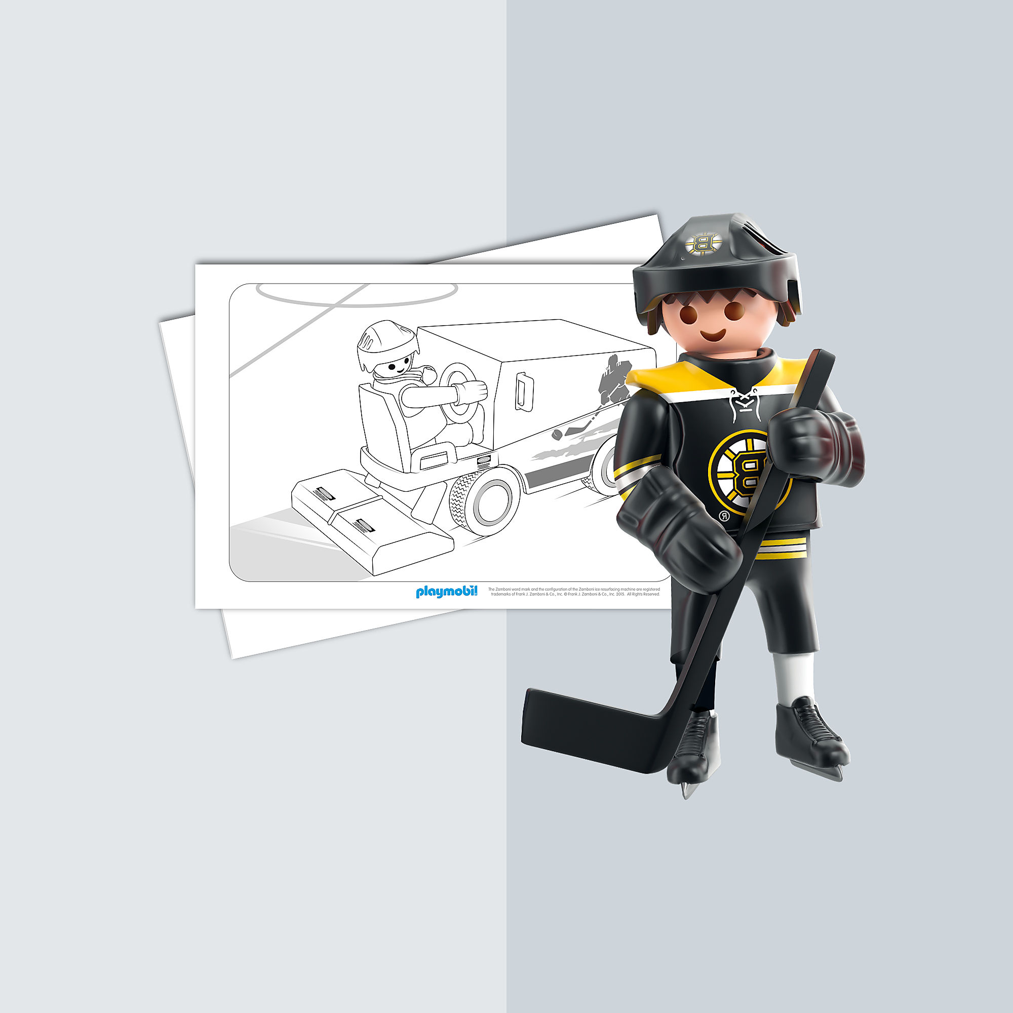 Colouring Sheet Ice Hockey Playmobil Usa