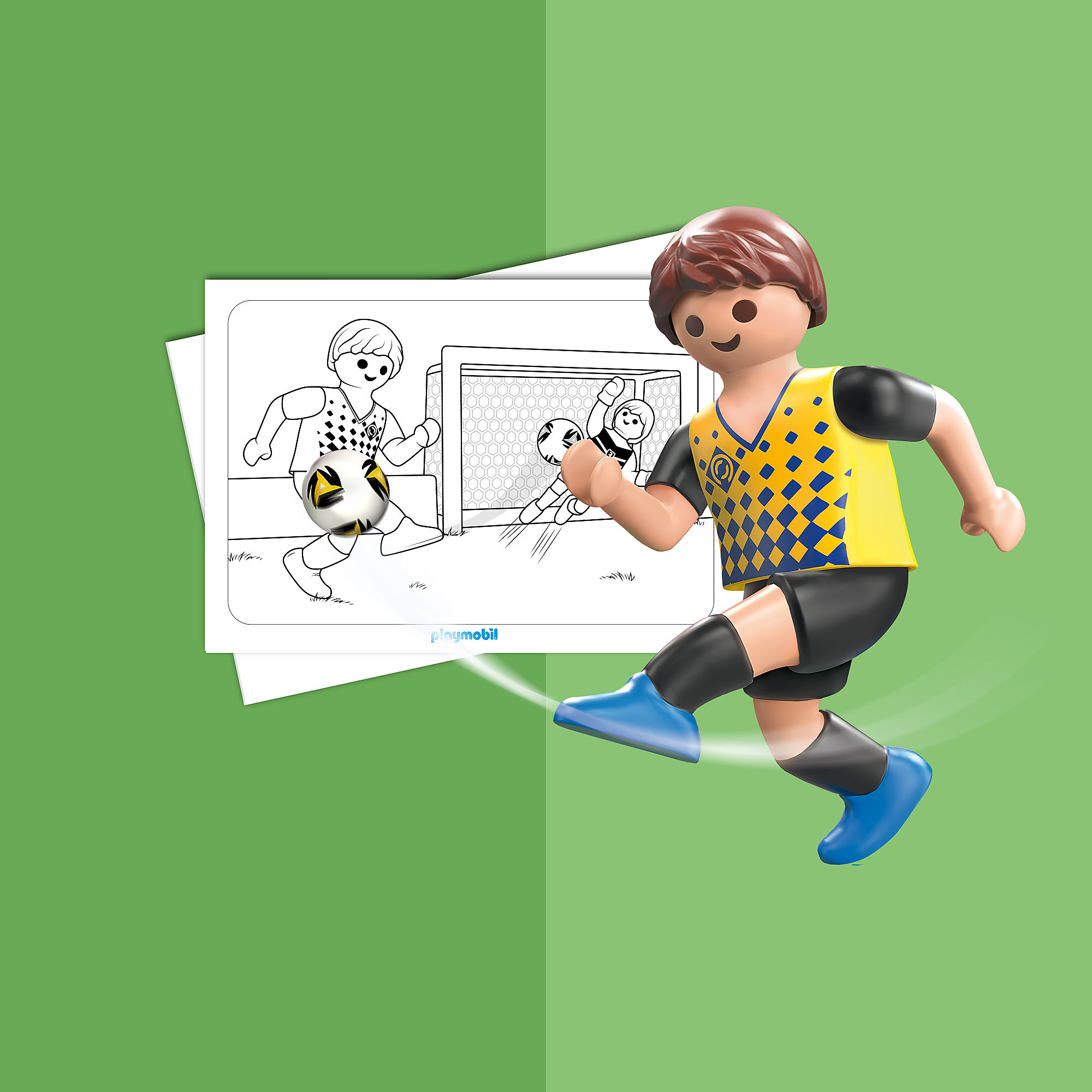 7 Desenhos de Pessoas Jogando Futebol para Imprimir e Colorir