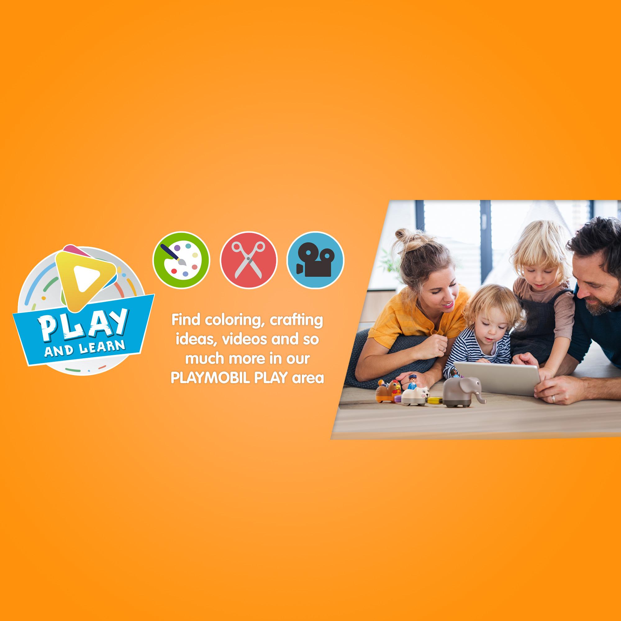 Play and Learn - Find coloring and crafting ideas and videos and so much more in our PLAYMOBIL PLAY area