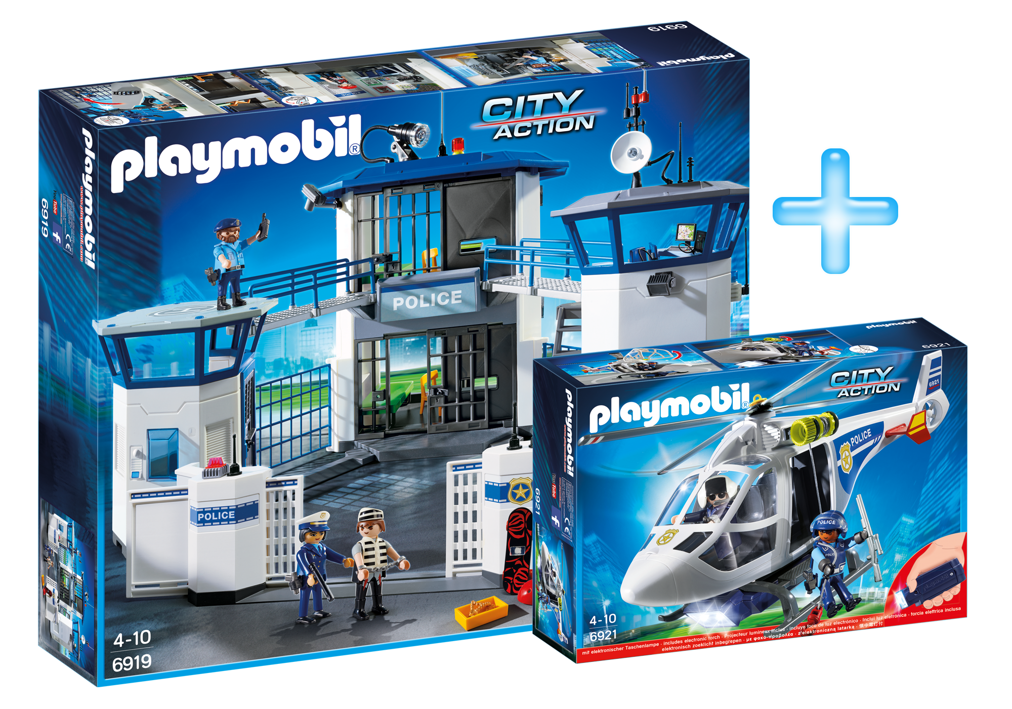 playmobil police station with alarm