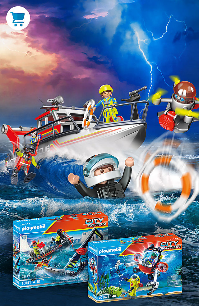Thrilling Sea Rescues - discover the new playsets like 70140 Fire Rescue with Personal Watercraft