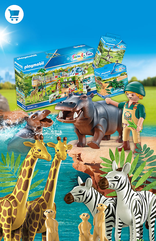 Discover the new zoo from Playmobil with great playsets like 70341 Zoo or 70354 Hippos