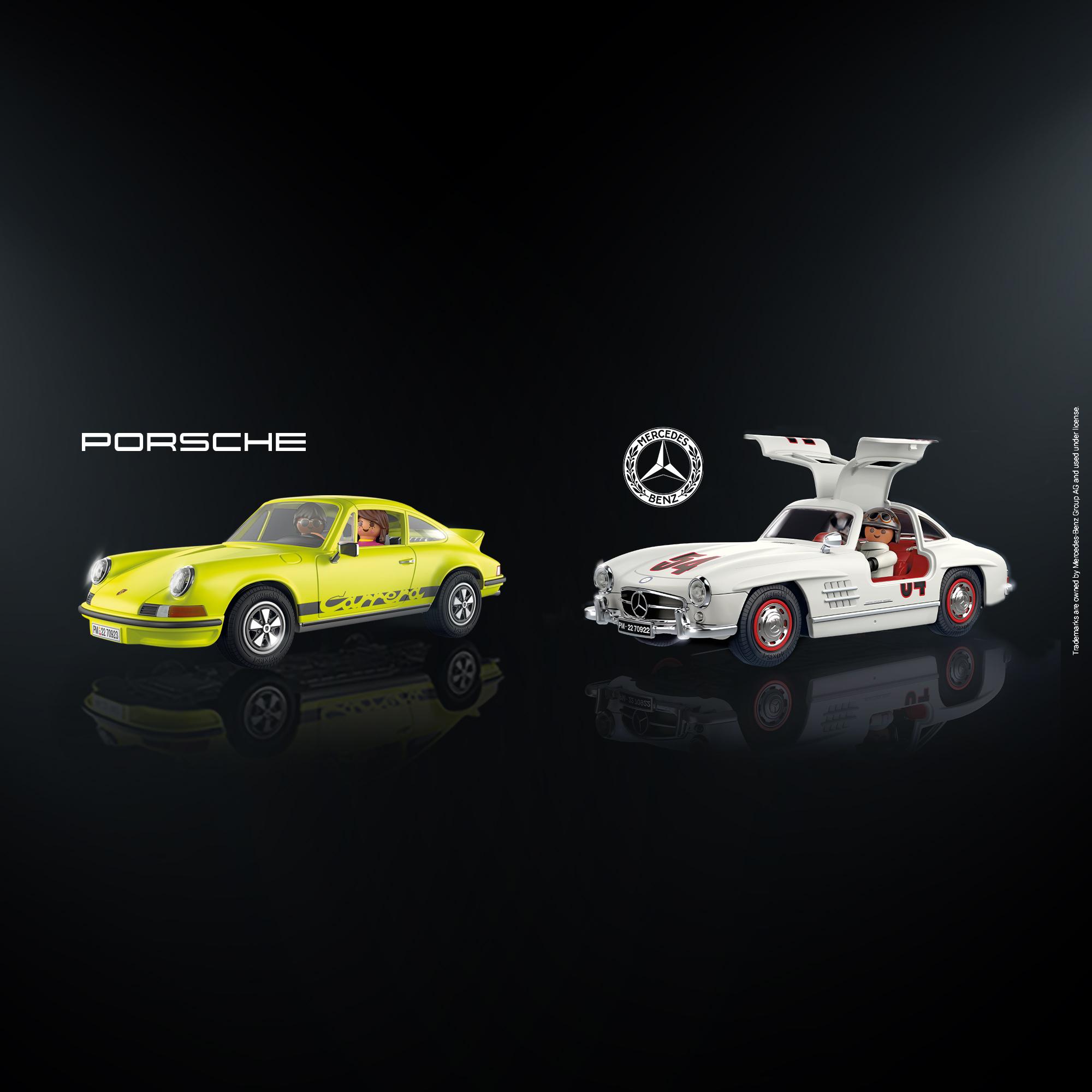 Discover many popular PLAYMOBIL vehicles like 70923 Porsche 911 Carrera RS 2.7 and 70922 Mercedes-Benz 300 SL