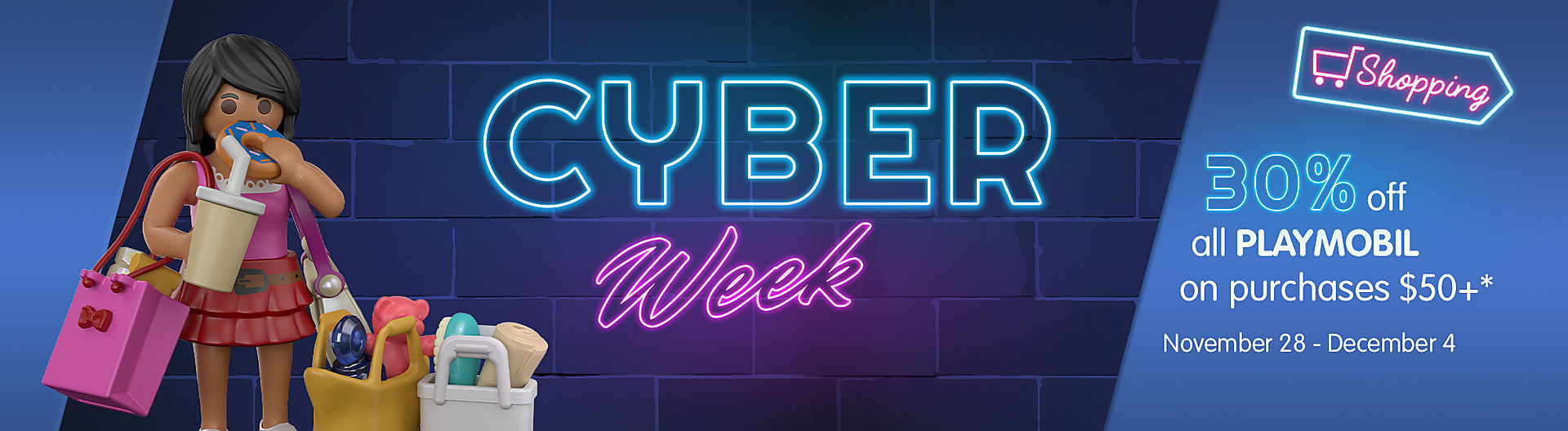 CYBER WEEK SALE - Spend $50+ and get 30% off all PLAYMOBIL