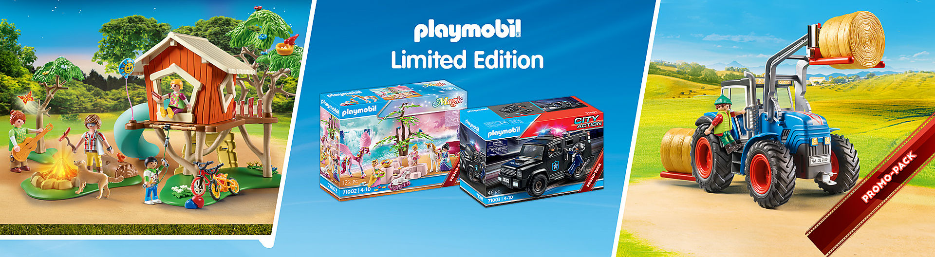 Discover PLAYMOBIL Promo Packs like 70899 Police Van with Lights and Sound and 70900 Zoo Veterinary Practice