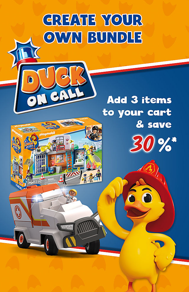 Create your own Duck on Call Bundle by adding 3+ sets like 70830 DUCK ON CALL - Mobile Operations Center to your cart. Offer is valid October 01 - 31