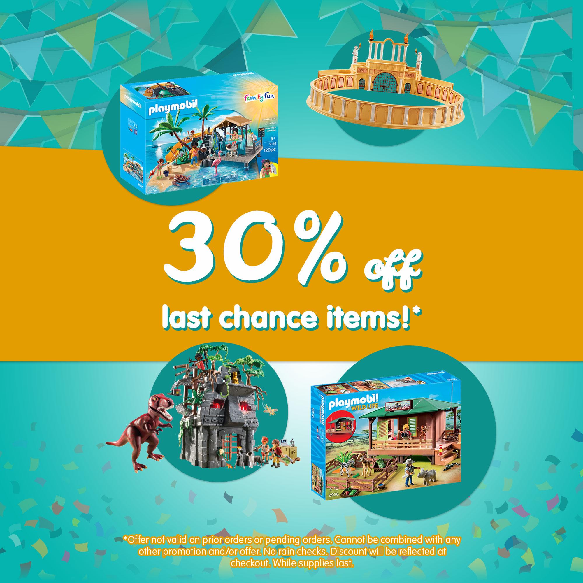 30% off last chance items