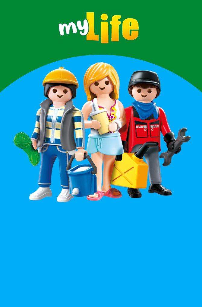 PLAYMOBIL myLife &ndash; drei Figuren im Freizeit- und Arbeitslook mit Zubeh&ouml;r