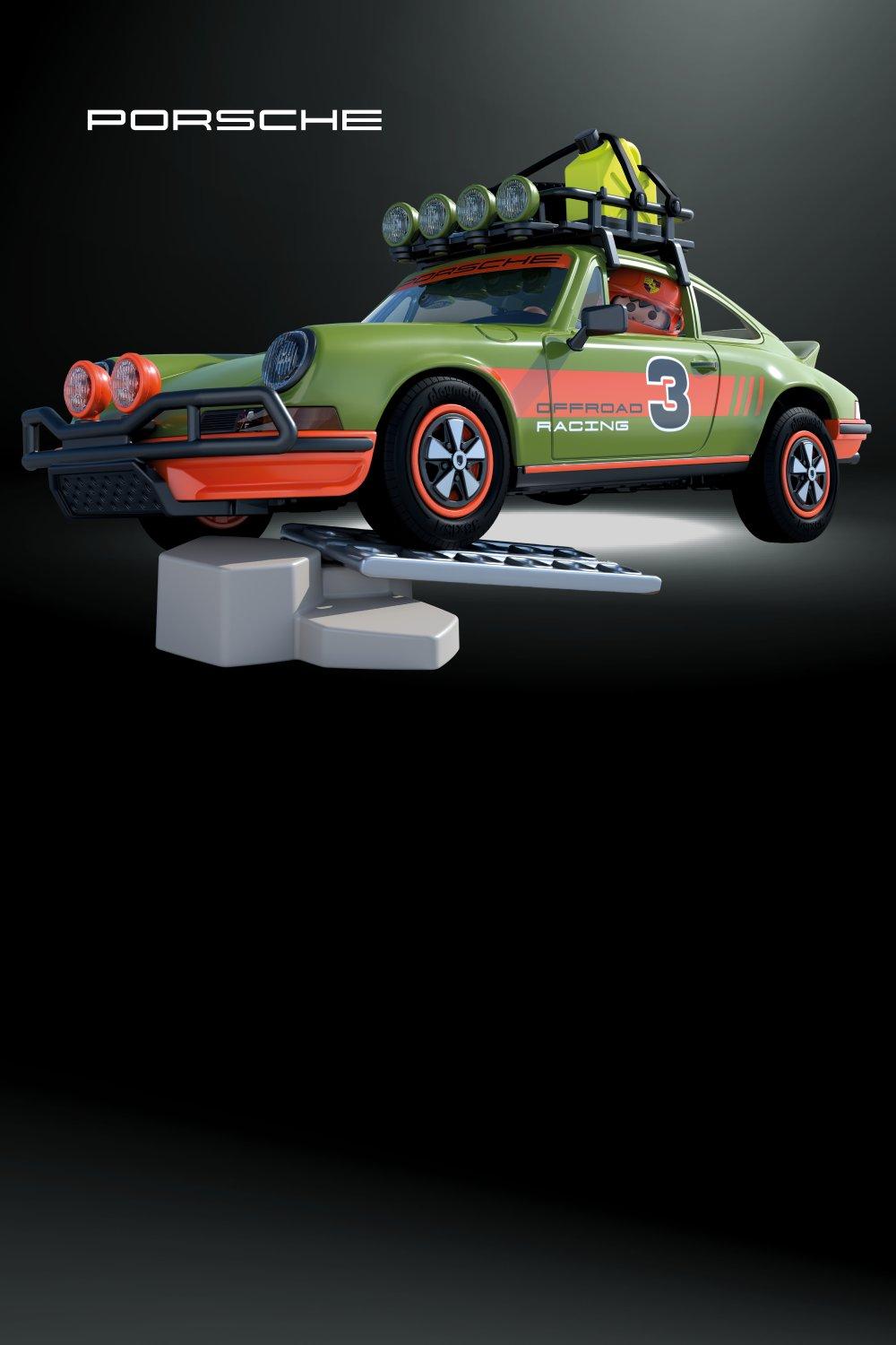 PLAYMOBIL&reg; Porsche Offroad Racing Car mit Dachgep&auml;cktr&auml;ger und Scheinwerfern &ndash; perfektes Sammlerst&uuml;ck f&uuml;r gro&szlig;e Fans.