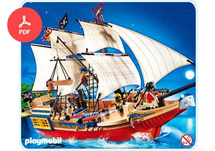 Playmobil Piratenschiff 4424 SEGEL unten lang Ersatzteil Pirat Erweiterung 