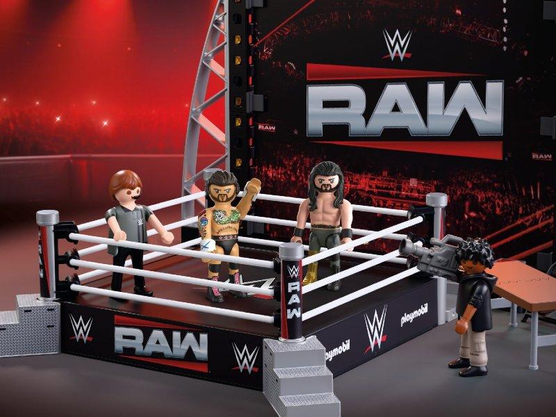 PLAYMOBIL WWE&reg; RAW Ring Collector Set mit Wrestling-Figuren, Ringseilen und RAW B&uuml;hne